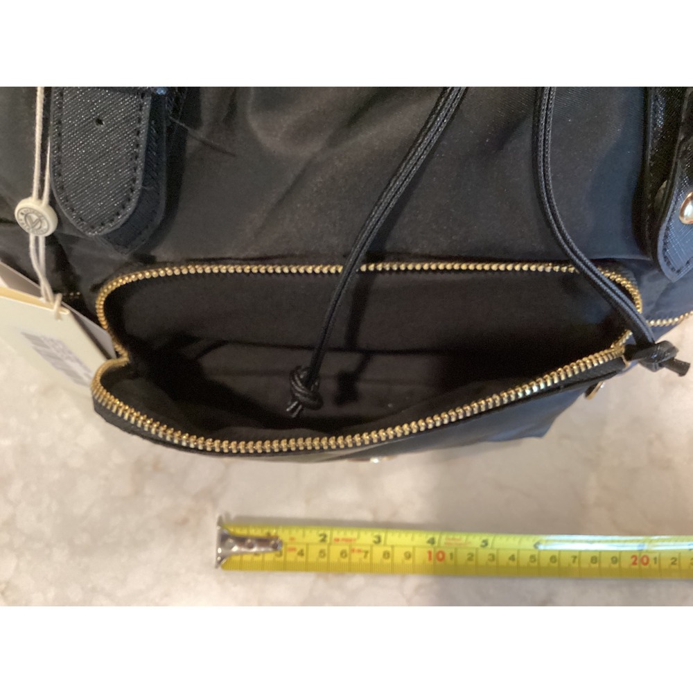 Antik Kraft Nylon Backpack Convertible Straps Gold‎ Accents Small - Picture 4 of 13